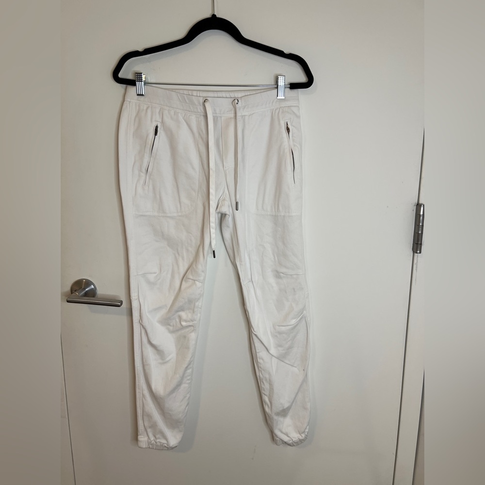 James Perse White Jogger Pants